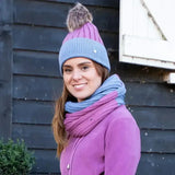 Hy Equestrian Synergy Luxury Snood Aqua/Rose Snoods