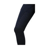 Black Hy Equestrian synergy riding tights with textured grippy knee pattern for equestrian synergy riding and unrestricted movement