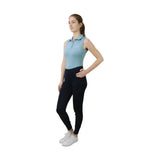 Hy Equestrian Synergy Sleeveless Polo X Small Aqua Base Layers Barnstaple Equestrian Supplies