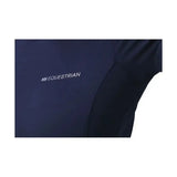 Navy blue equestrian synergy t-shirt with white embroidered logo perfect for riders and casual wear
