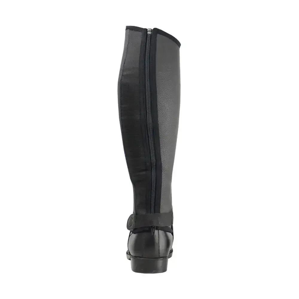 Hy Equestrian Synthetic Combi Leather Chaps Black Large Riding Chaps
