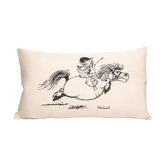 Hy Equestrian Thelwell Collection Don't Look Cushion Beige Household Gifts