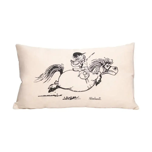 Hy Equestrian Thelwell Collection Don't Look Cushion Beige Household Gifts