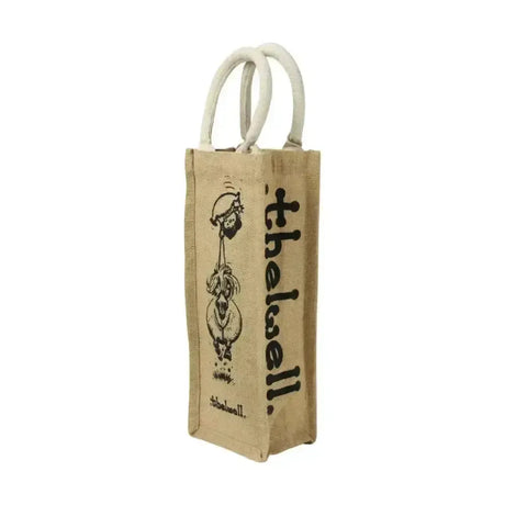 Hy Equestrian Thelwell Collection Hessian Bottle Bag Hold On Tight Gifts