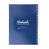 A navy blue glossy thelwell collection jumps spiral-bound notebook from hy equestrian perfect for fun equestrian thelwell collection use