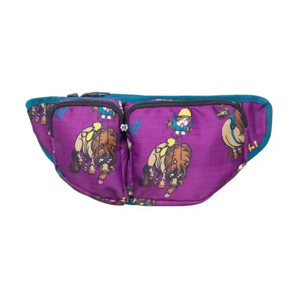Hy Equestrian Thelwell Collection Pony Friends Bum Bag Imperial Purple/Pacific Blue Bum Bags