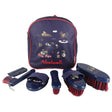 Hy Equestrian Thelwell Collection Practice Makes Perfect Complete Grooming Kit Rucksack Navy/Red One Size Grooming Kits