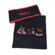 Hy Equestrian Thelwell Collection Practice Makes Perfect Fleece Headband & Scarf Set Navy/Red One Size Headwear & Neckwear