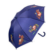 Navy blue children’s thelwell collection umbrella with colorful cartoon ponies from the equestrian thelwell collection