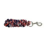 Hy Equestrian Three Toned Lead Rope Grey/Red/Navy/Orange Lead Ropes