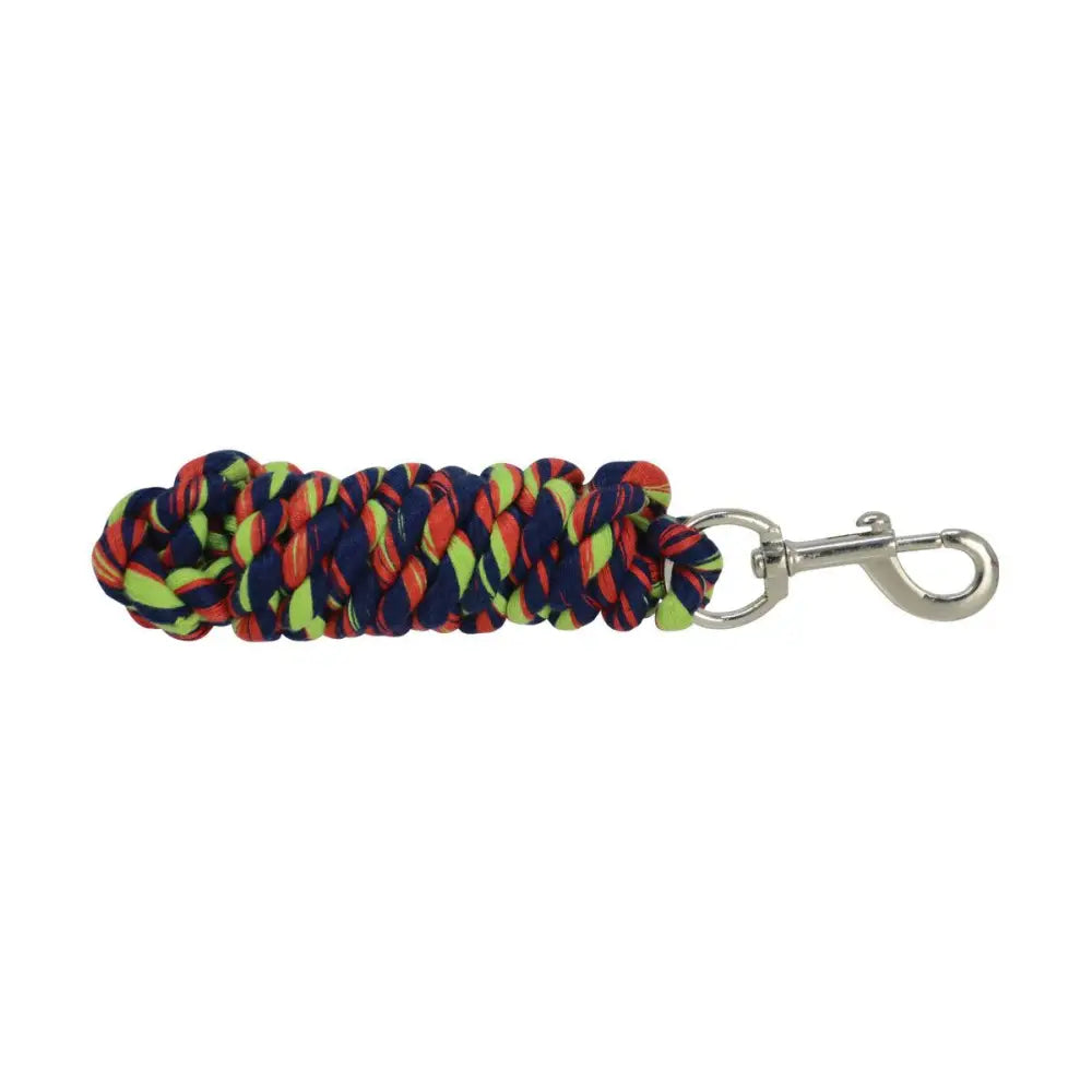 Hy Equestrian Three Toned Lead Rope Red/Navy/Green Lead Ropes Barnstaple Equestrian Supplies