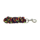 A vibrant hy equestrian three toned lead rope with braided design and silver toned metal clip perfect as a fun lead rope