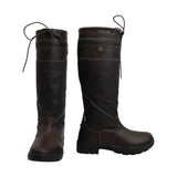Dark brown leather tideswell country boot with black laces and subtle stitching for stylish country boots lovers