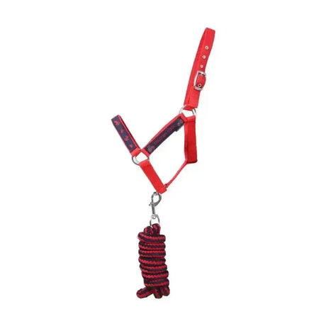 Hy Equestrian Tractors Rock Head Collar & Lead Rope Navy/Red Pony Headcollar Sets