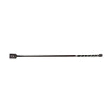 Black hy equestrian twister riding whip with cushion grip handle and flat rectangular head for riding use