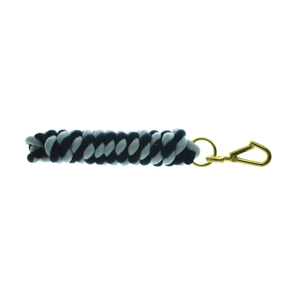 Hy Equestrian Two Tone Twisted Lead Rope Navy/Cambridge Blue Lead Ropes Barnstaple Equestrian Supplies