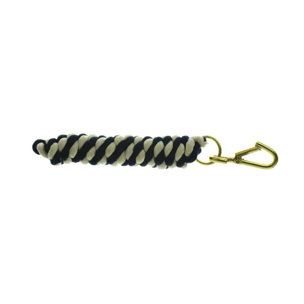 Hy Equestrian Two Tone Twisted Lead Rope Navy/Silver Lead Ropes Barnstaple Equestrian Supplies