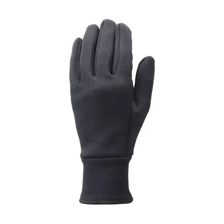 Black hy equestrian ultra grip neoprene fleece glove with fleece lining and reinforced finger seams for extra grip