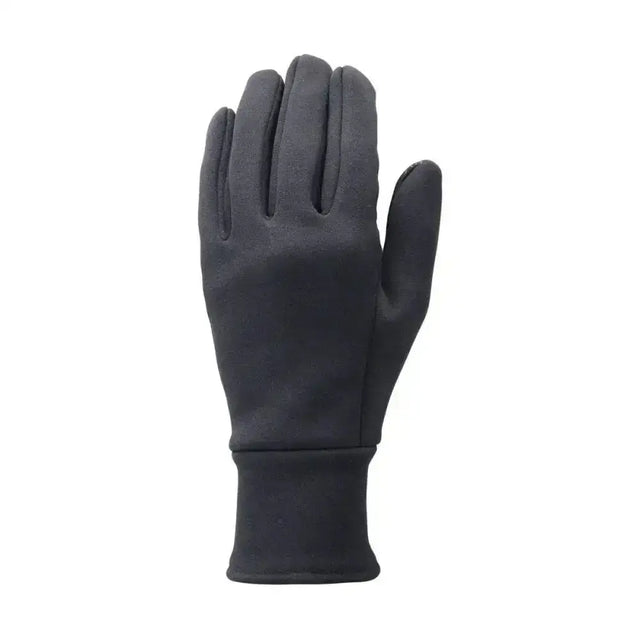 Black hy equestrian ultra grip neoprene fleece glove with fleece lining and reinforced finger seams for extra grip