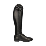Black leather hy equestrian union jack riding boots with patriotic union jack emblem on top