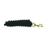 Black braided rope keychain with gold tone metal swivel hook for hy equestrian universal lead rope use