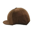 Hy Equestrian Velour Soft Velvet Hat Cover Brown One Size Hat Silks