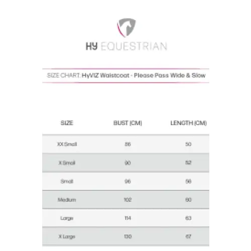 HY Equestrian Waistcoat - Please Pass Wide & Slow by Hy Equestrian Yellow/Black X X Small Hi-Vis