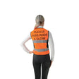 HY Equestrian Waistcoat - Please Pass Wide & Slow by Hy Equestrian X X Small Orange/Black HiVis