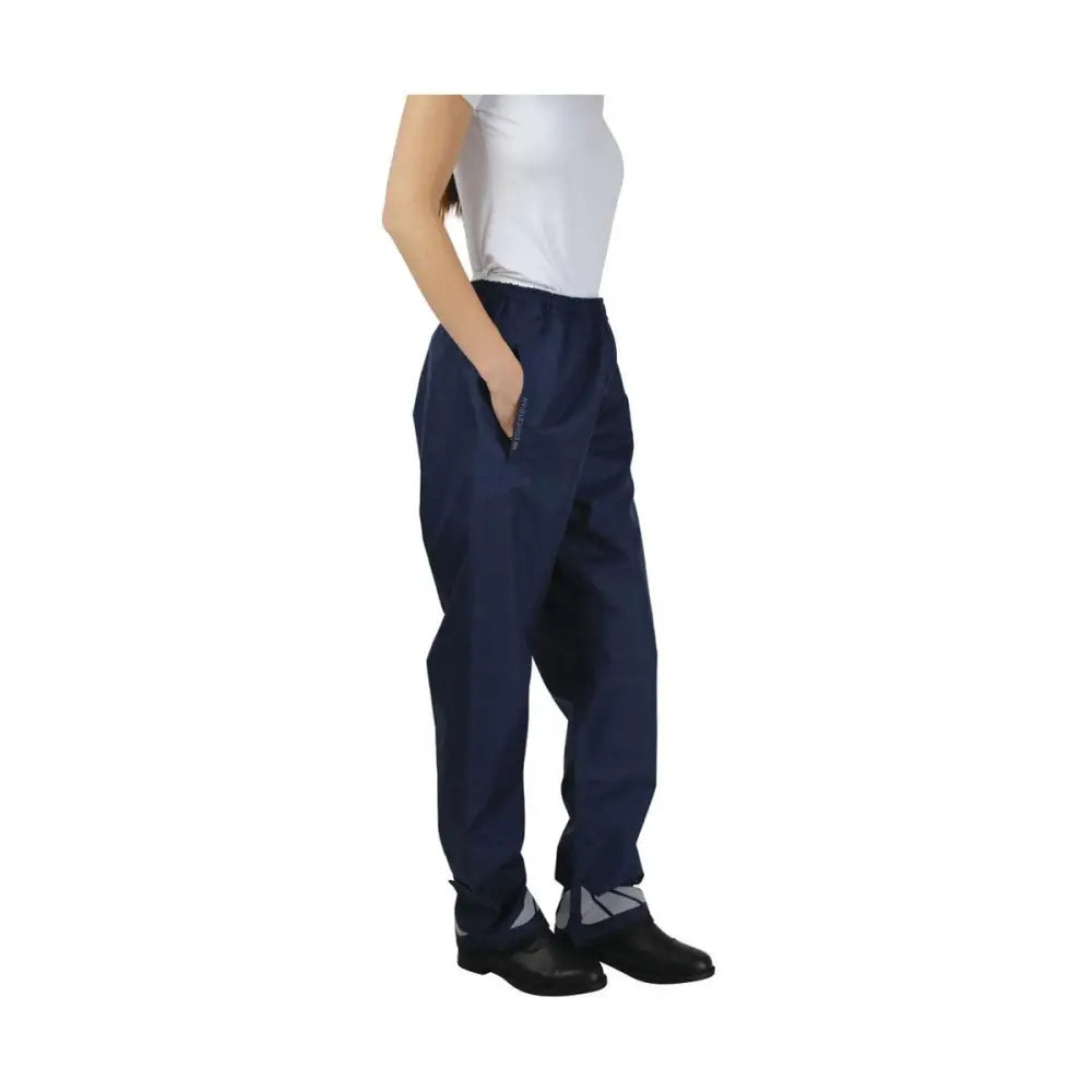 Hy Equestrian Waterproof Pull-On Over Trousers Navy Child 4-6 Years Over Trousers Barnstaple Equestrian Supplies