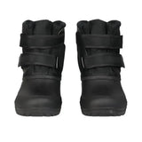 Black equestrian winster short winter boots with adjustable velcro straps rubber sole perfect yard boot design