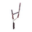 Hy Equestrian Woven Polo Head Collar and Lead Rope Aqua/Fig Small Pony Headcollar Sets