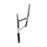 Hy Equestrian Woven Polo Head Collar and Lead Rope Navy/Rose Small Pony Headcollar Sets