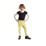 Yellow pull-on tots jodhpurs from hy equestrian zeddy tots made for comfy kids riding gear