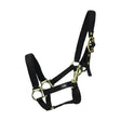 Black hy fieldsafe headcollar small pony made of well-designed nylon web with brass hardware and h&y logo on strap
