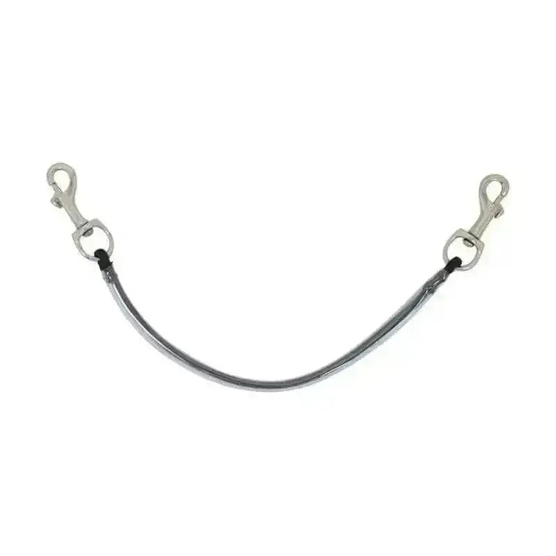 Silver-toned metal hy fillet strings with swivel hooks for easy clean fillet horse rugs and plastic coated fillet use