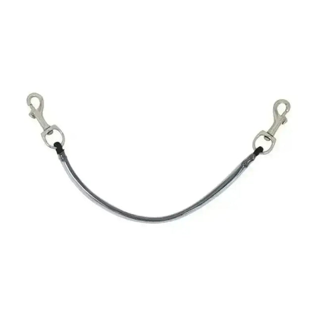 Silver-toned metal hy fillet strings with swivel hooks for easy clean fillet horse rugs and plastic coated fillet use