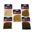 Five hy hair nets in heavy weight fabric in beige tan and dark brown perfect for riders wardrobe use