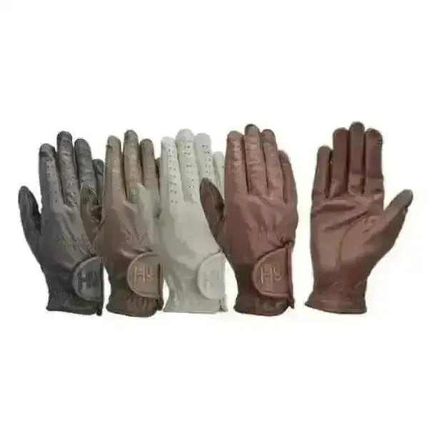 Hy Leather Childs Riding Gloves White X Small Riding Gloves