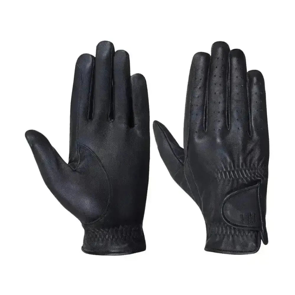 Hy Leather Childs Riding Gloves Black Medium Riding Gloves