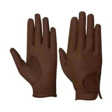 Hy Leather Childs Riding Gloves Brown Large Riding Gloves