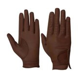 Hy Leather Childs Riding Gloves Brown Large HY Equestrian Riding Gloves Barnstaple Equestrian Supplies