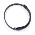 Black leather replacement flash strap with silver buckle and adjustable strap for spare flash strap use