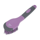 Hy sport active bucket brush with purple bristles gray body and ergonomic grip soft touch multi-purpose brush