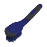 Hy sport active bucket blue and gray horse brush with soft touch textured grip for easy grooming use