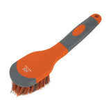 Orange and gray helly hansen sport active bucket brush with sturdy bristles soft touch multi purpose brush for horses