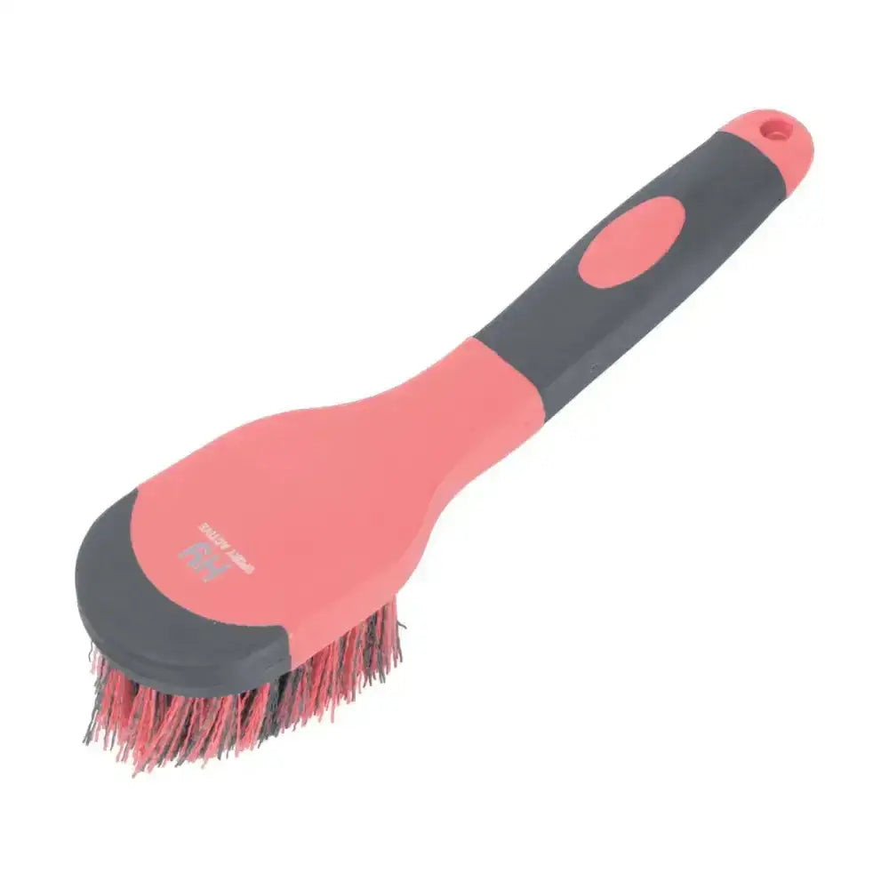 Hy sport active bucket brush with red and black soft touch multi-purpose brush and ergonomic grip handle