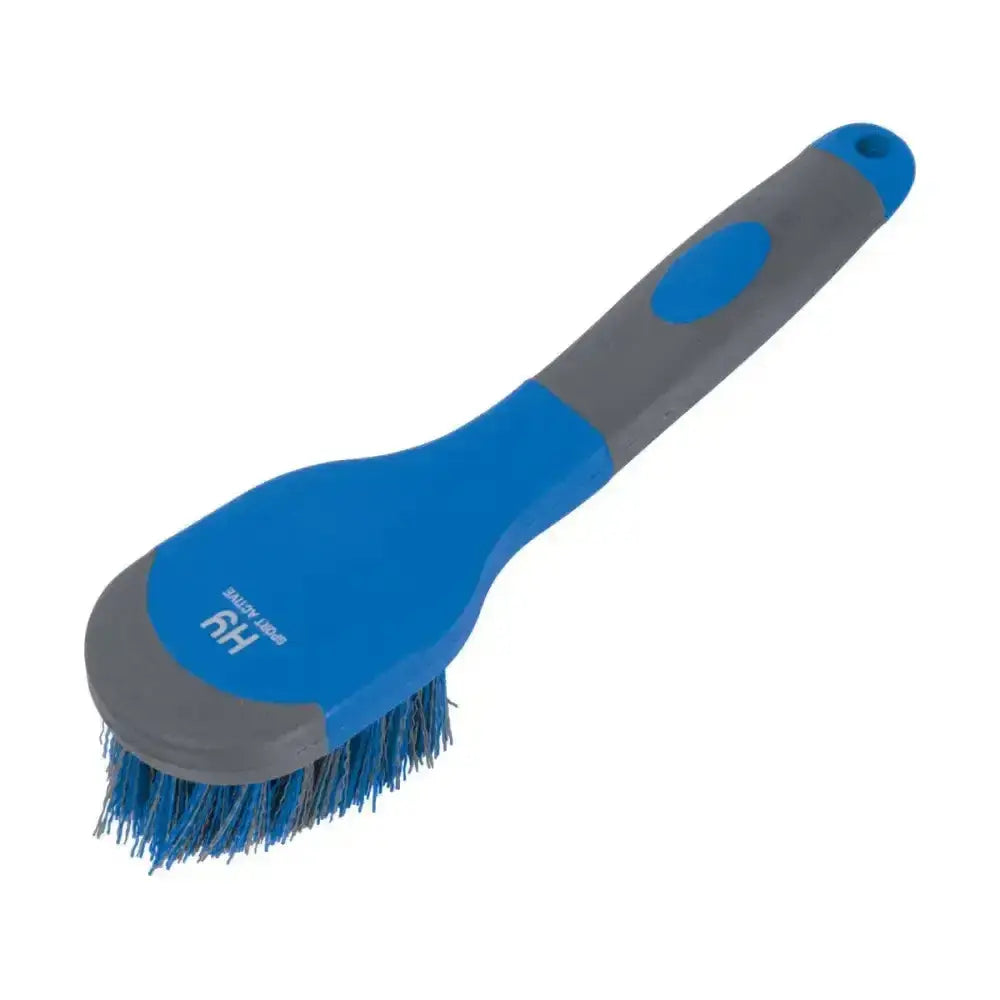 Blue and gray Hy Sport active bucket brush with durable bristles for gentle grooming and soft touch multi-purpose use