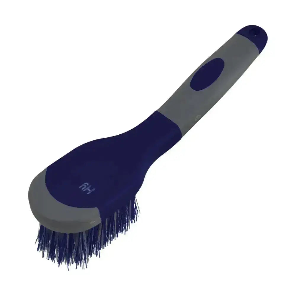 Hy sport active bucket brush with soft touch multi-purpose dense dark blue bristles and blue gray handle
