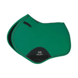 Green hy sport active close contact saddle pad with black trim and branded patch for active close contact riding