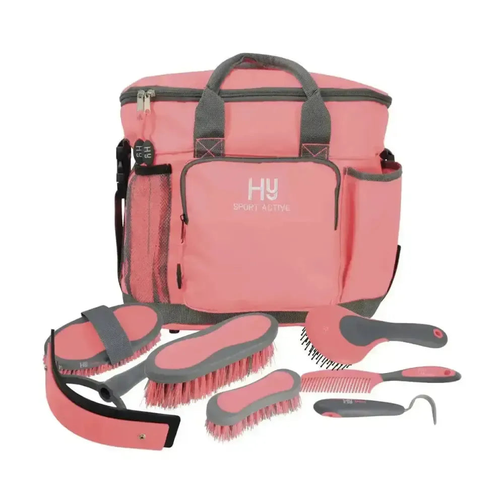 Hy Sport Active Complete Grooming Bag Coral Rose Grooming Kits